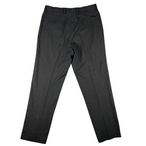 Ralph Lauren Dress Pants Men 34x32 Brown Gray Flat Front Classic Fit Stretch VTG